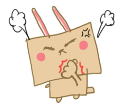 Square rabbits sticker #5115695