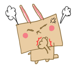 Square rabbits sticker #5115695
