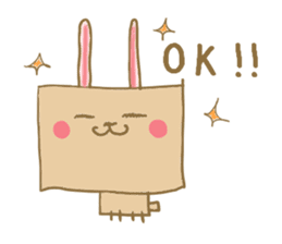 Square rabbits sticker #5115698