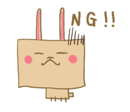 Square rabbits sticker #5115699