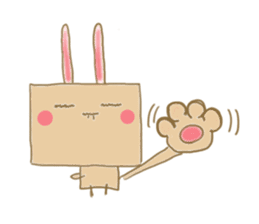 Square rabbits sticker #5115702