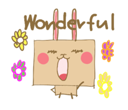 Square rabbits sticker #5115703