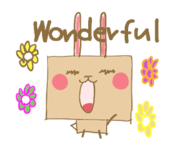 Square rabbits sticker #5115703