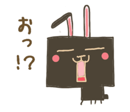 Square rabbits sticker #5115716