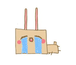 Square rabbits sticker #5115717