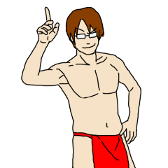 Red Samurai Pants Man