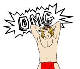 Red Samurai Pants Man sticker #5116805