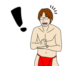 Red Samurai Pants Man sticker #5116806