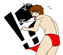 Red Samurai Pants Man sticker #5116808