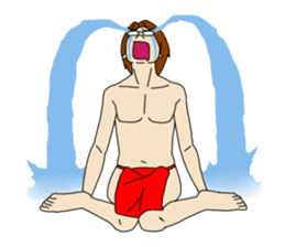Red Samurai Pants Man sticker #5116810