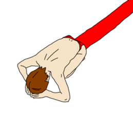 Red Samurai Pants Man sticker #5116811