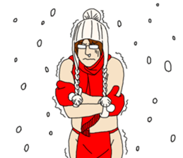 Red Samurai Pants Man sticker #5116817