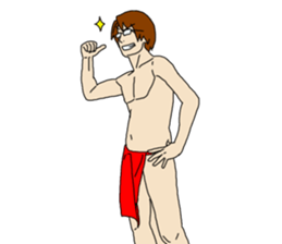 Red Samurai Pants Man sticker #5116819