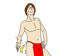 Red Samurai Pants Man sticker #5116824