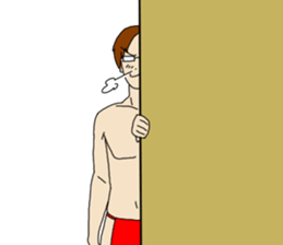 Red Samurai Pants Man sticker #5116831