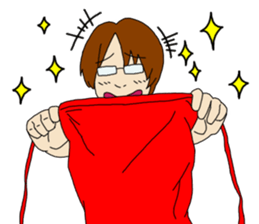Red Samurai Pants Man sticker #5116832