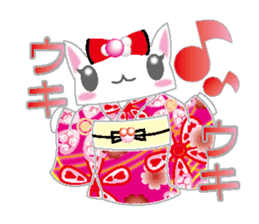 Loli cat (Japanese clothes ver) sticker #5117207