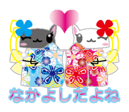 Loli cat (Japanese clothes ver) sticker #5117236