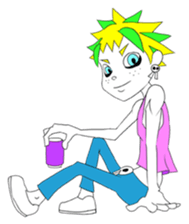 punk rokuroh. he loves punk rock. sticker #5117281