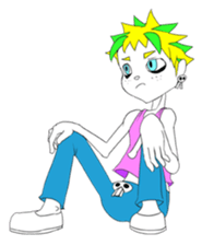 punk rokuroh. he loves punk rock. sticker #5117292