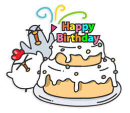 the thin pigeon and fat chicks sticker #5117782