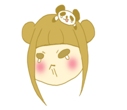 Girl with panda sticker #5119439