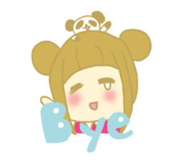 Girl with panda sticker #5119446