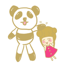 Girl with panda sticker #5119462