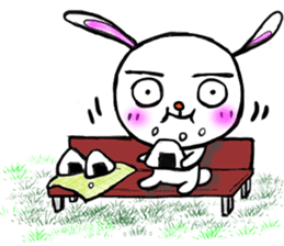 happy rabbit  ukyan sticker #5119625