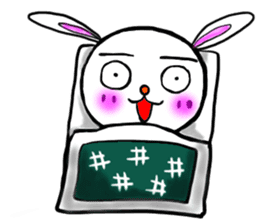 happy rabbit  ukyan sticker #5119626