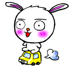 happy rabbit  ukyan sticker #5119628