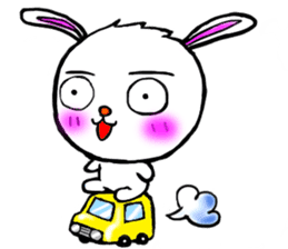 happy rabbit  ukyan sticker #5119628