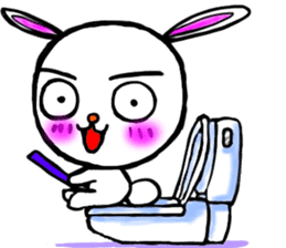 happy rabbit  ukyan sticker #5119636