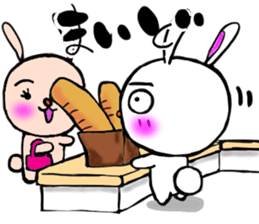 happy rabbit  ukyan sticker #5119637