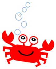 Crab and sea urchin sticker #5120322
