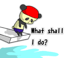 Giant panda KUSARE-PANDA(English) sticker #5121123