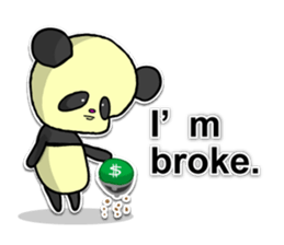 Giant panda KUSARE-PANDA(English) sticker #5121132