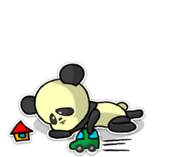 Giant panda KUSARE-PANDA(English) sticker #5121140