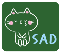 Blackboard cat         (English version) sticker #5121481