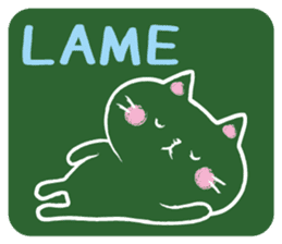 Blackboard cat         (English version) sticker #5121483