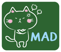 Blackboard cat         (English version) sticker #5121486