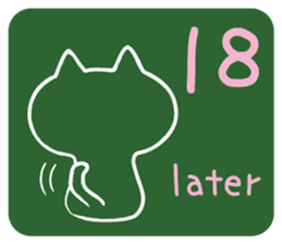Blackboard cat         (English version) sticker #5121489