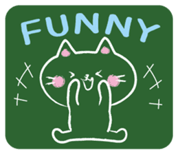 Blackboard cat         (English version) sticker #5121491