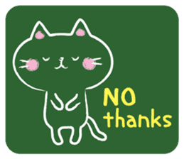 Blackboard cat         (English version) sticker #5121492