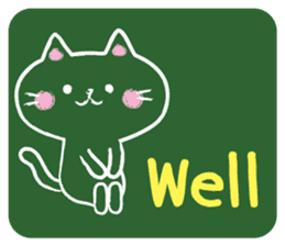 Blackboard cat         (English version) sticker #5121494
