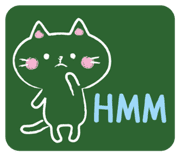 Blackboard cat         (English version) sticker #5121495