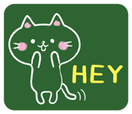 Blackboard cat         (English version) sticker #5121496