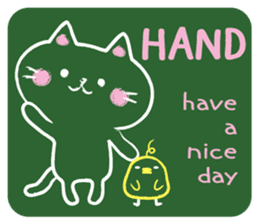 Blackboard cat         (English version) sticker #5121497