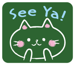 Blackboard cat         (English version) sticker #5121502