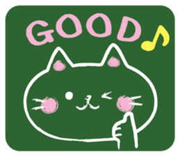 Blackboard cat         (English version) sticker #5121507